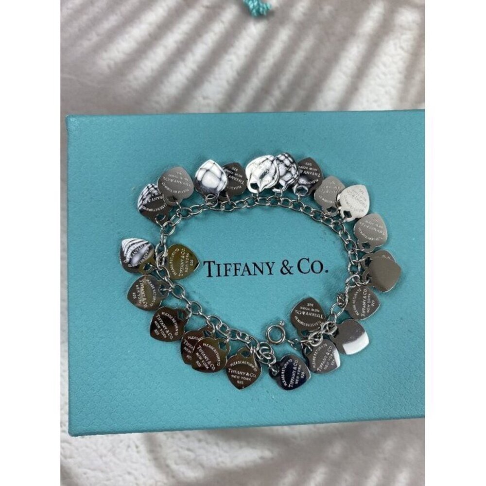 Tiffany & Co. Multi Heart Tag Charm Bracelet